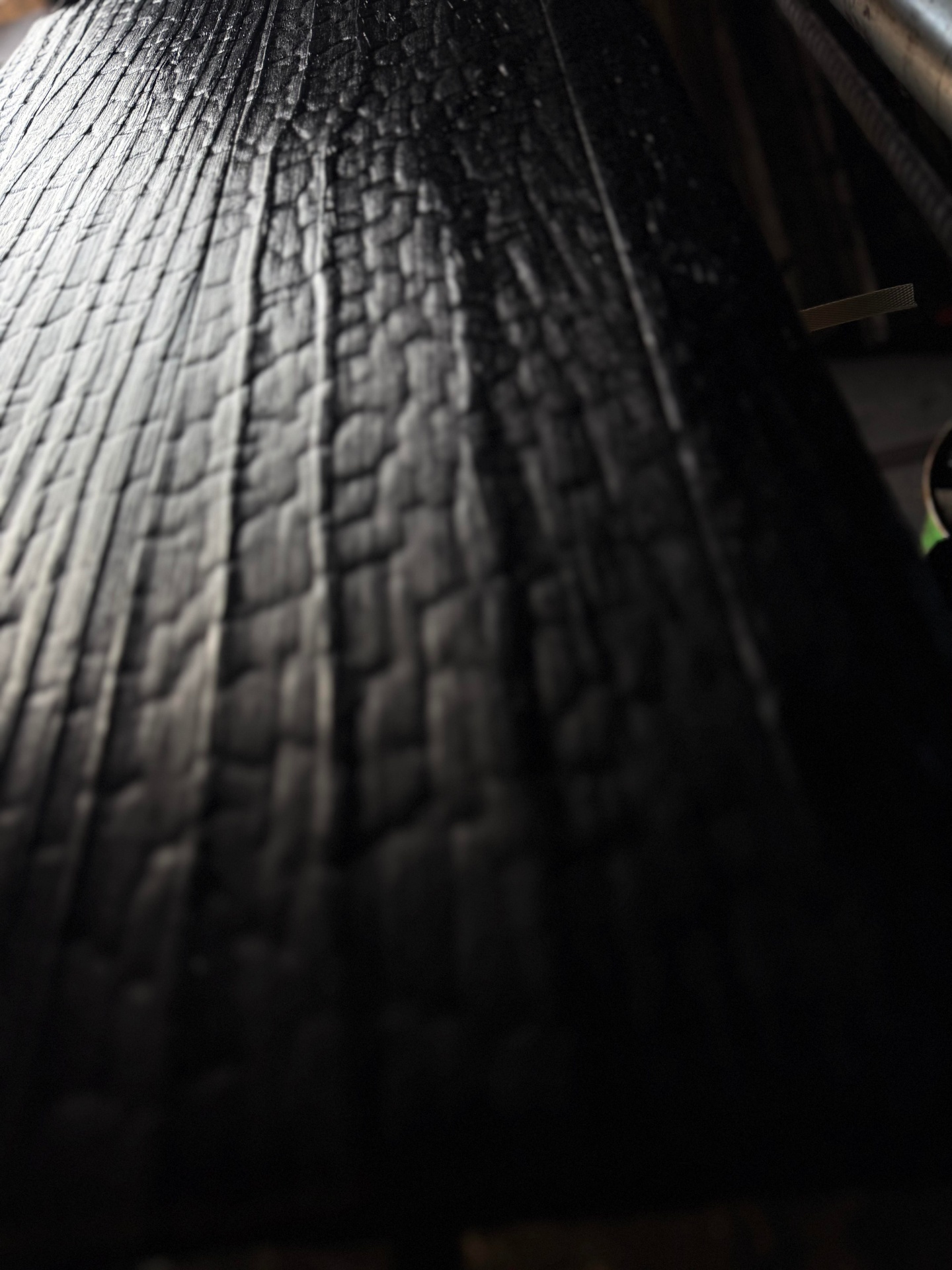 Charred oak surface — Shou Sugi Ban texture